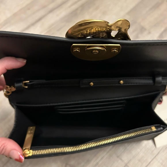 SOLD TB Dust Bag!! Ted Baker London Black Kira Rose Clutch Bag NWT MSRP $175 - Picture 8 of 10